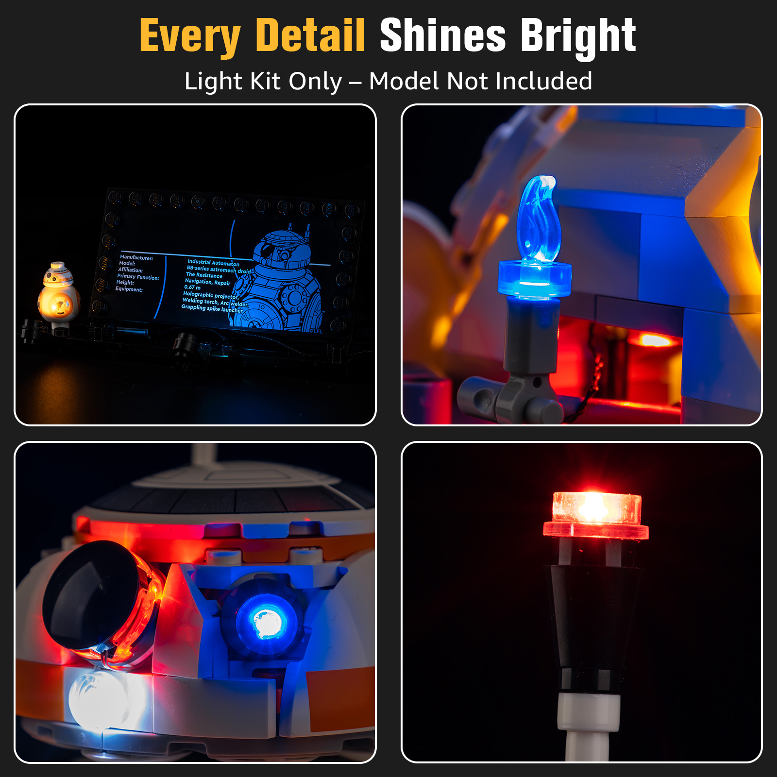 Model Kit Companies - Led Light Kit Suitable for Bb-8