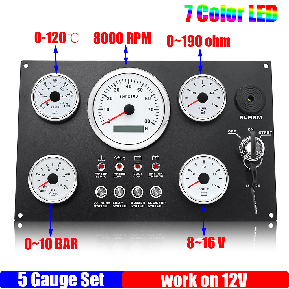 Panel Line Marker - ZMFJH Boat Yacht 5 Gauge Set