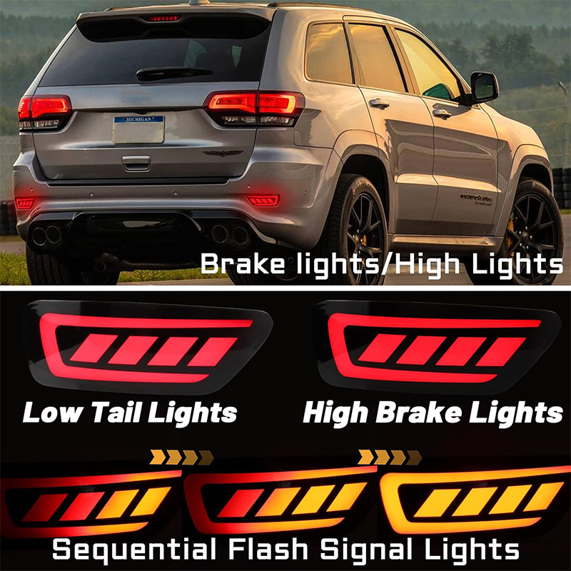 2pc LED Rear Bumper Reflector  - đánh giá và giá Model Kit Jeep