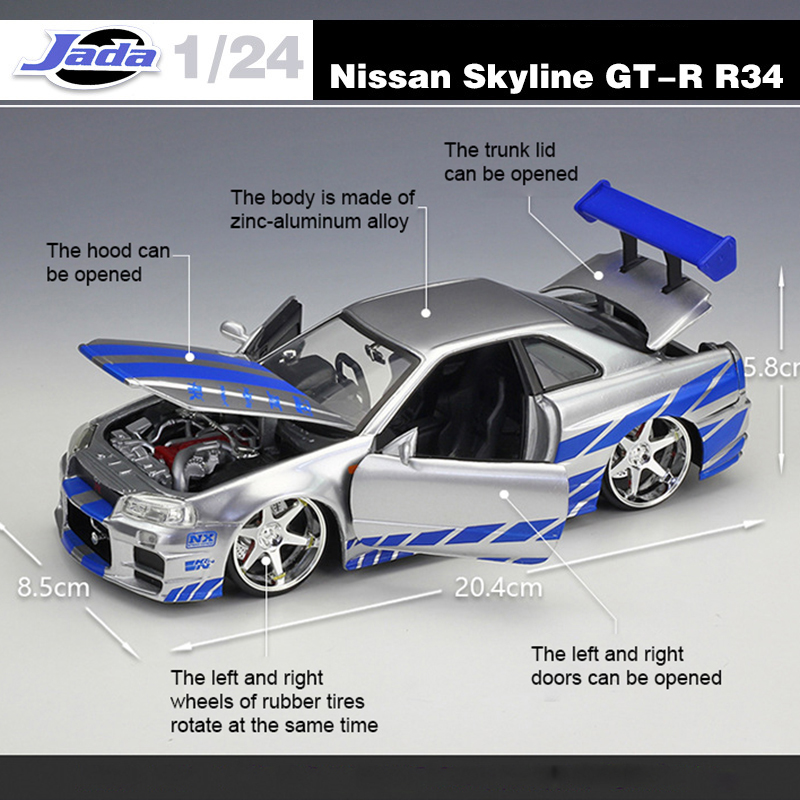 Jada Diecast 1:24 Car  Fast an - đánh giá và giá Model Kit Nissan Skyline