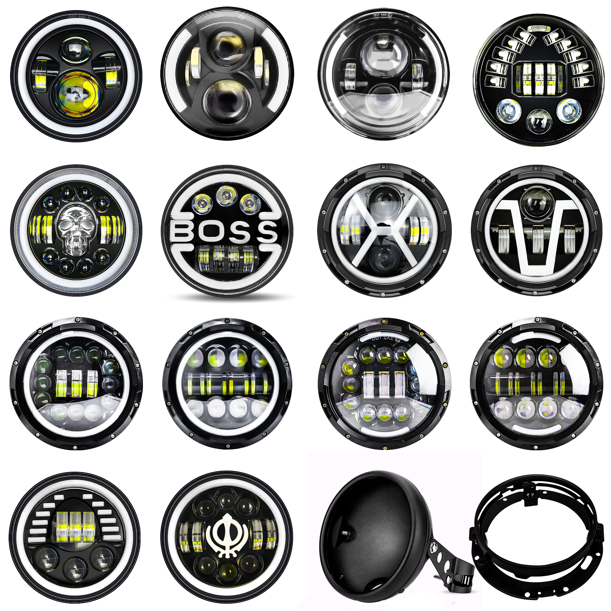 7 Inch Motorcycle LED Headligh - đánh giá và giá Model Kit Jeep