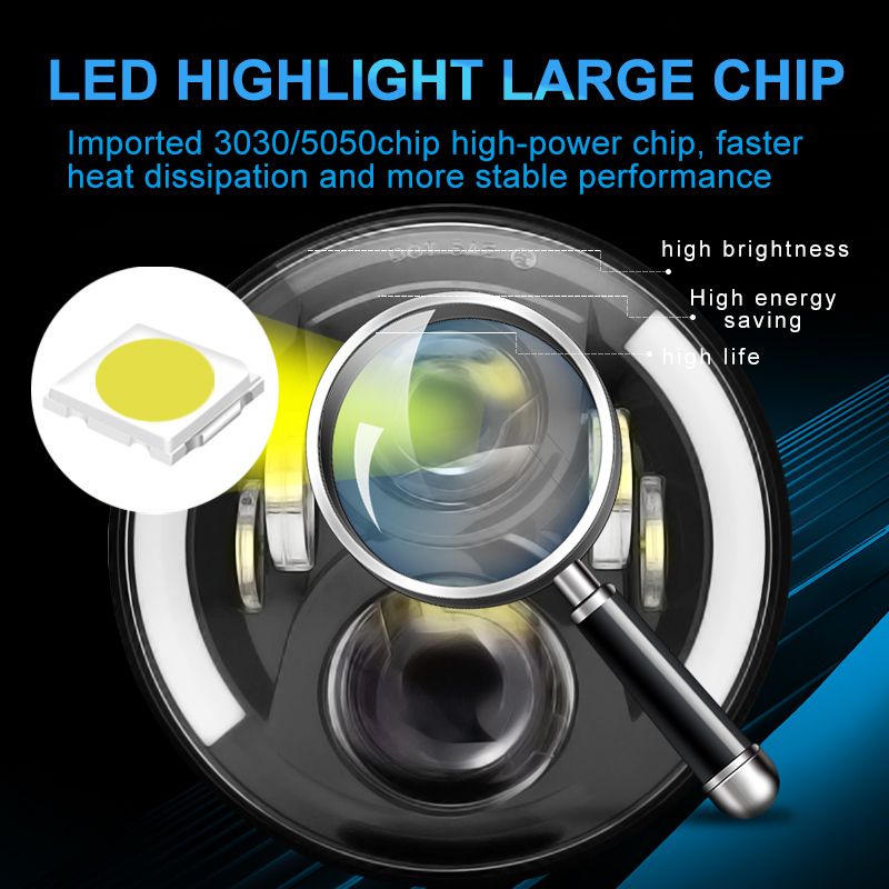 7 Inch Motorcycle LED Headligh - đánh giá và giá Model Kit Jeep
