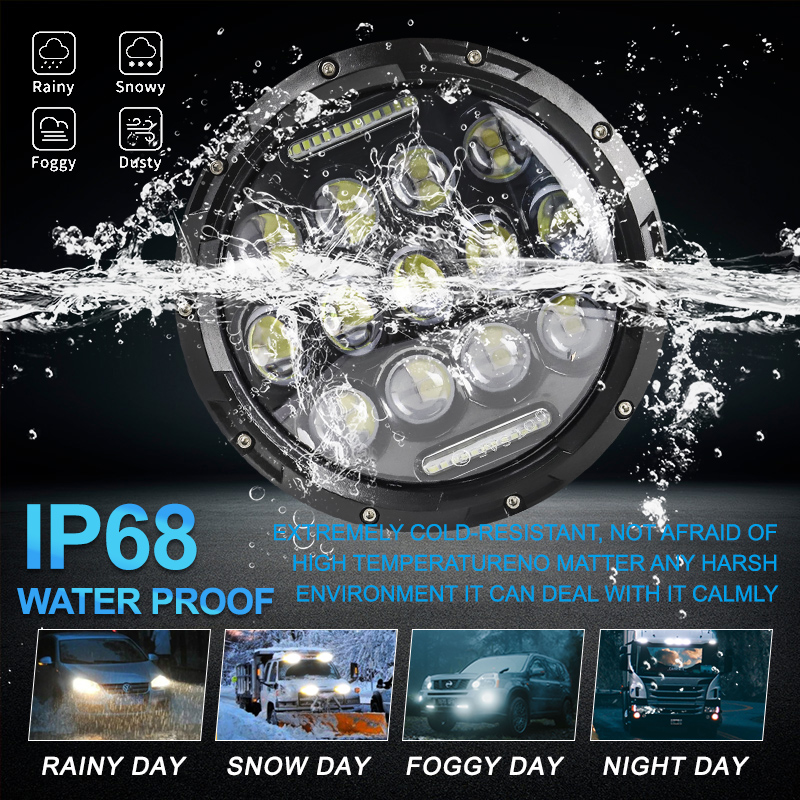 7 Inch Motorcycle LED Headligh - đánh giá và giá Model Kit Jeep