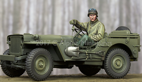 1:35 Resin kit  US Jeep Driver - đánh giá và giá Model Kit Cangdao