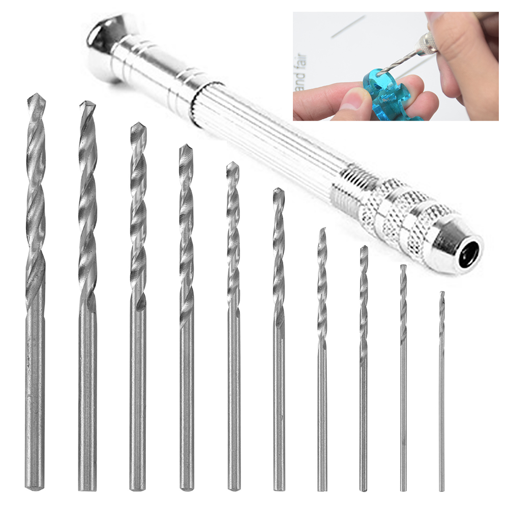 Mini Hand Drill Set With 10pcs - đánh giá và giá Pin Vice Micro