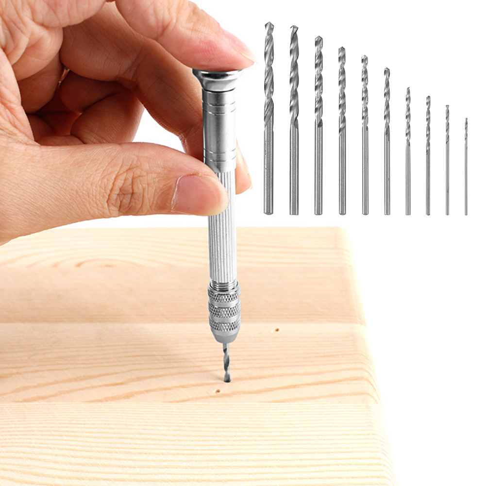 Mini Hand Drill Set With 10pcs - đánh giá và giá Pin Vice Micro