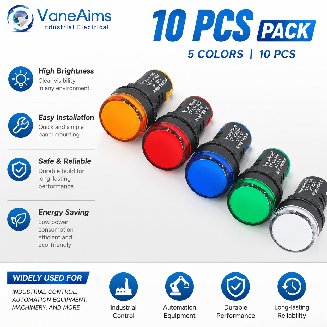 10pcs 22mm LED Indicator Light - đánh giá và giá Panel Line Marker