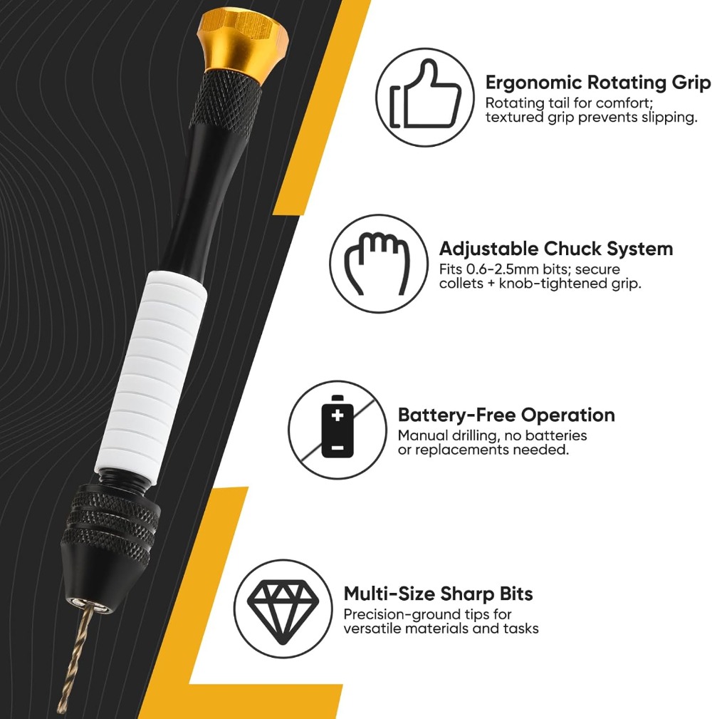 Pin Vise Hand Drill Manual wit - đánh giá và giá Pin Vice Micro