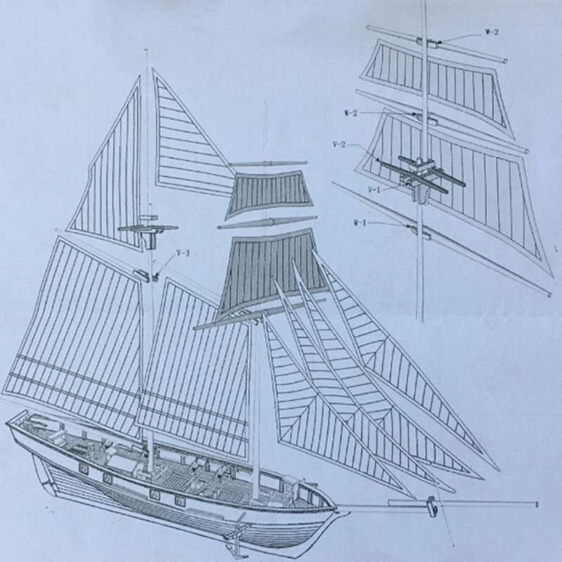 1:130/100/70/30 Sailing DIY Sh - đánh giá và giá Model Kit Yacht