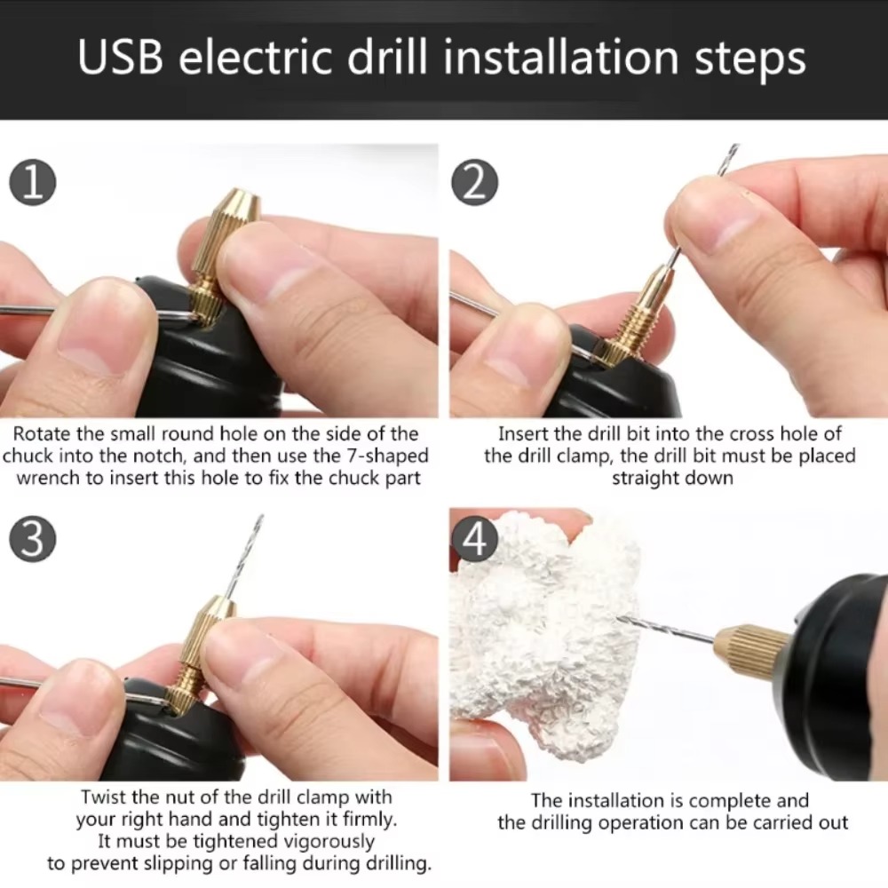 Micro-Electric Hand Drill Set  - đánh giá và giá Pin Vice Micro