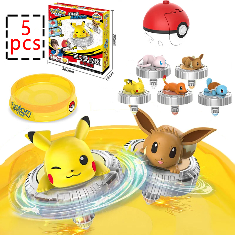 5pcs Pokemon Rotating Top Toy  - đánh giá và giá Model Kit Eevee