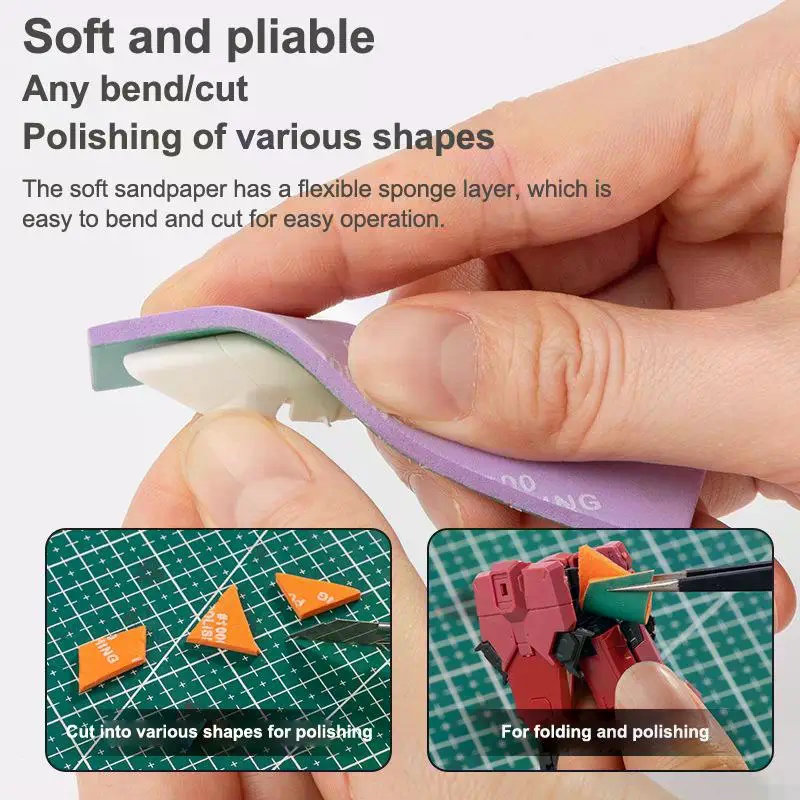 9Pcs MS-E400~1200 Semi-rigid S - đánh giá và giá Sanding Stick Set