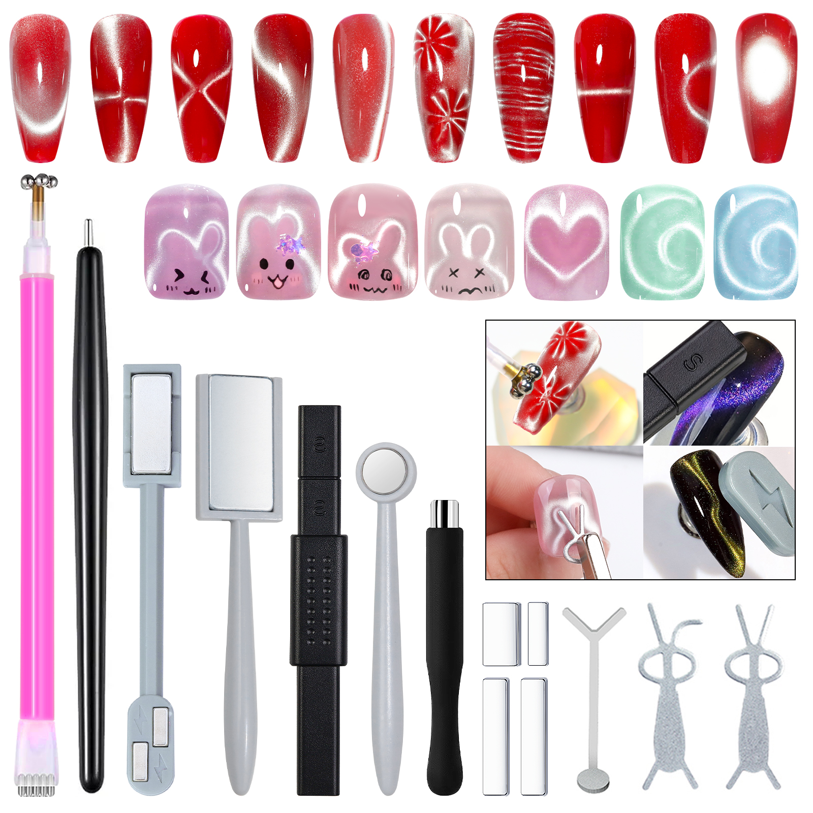 14pcs Cat Eye Nail Magnet Set  - đánh giá và giá Sanding Stick Set
