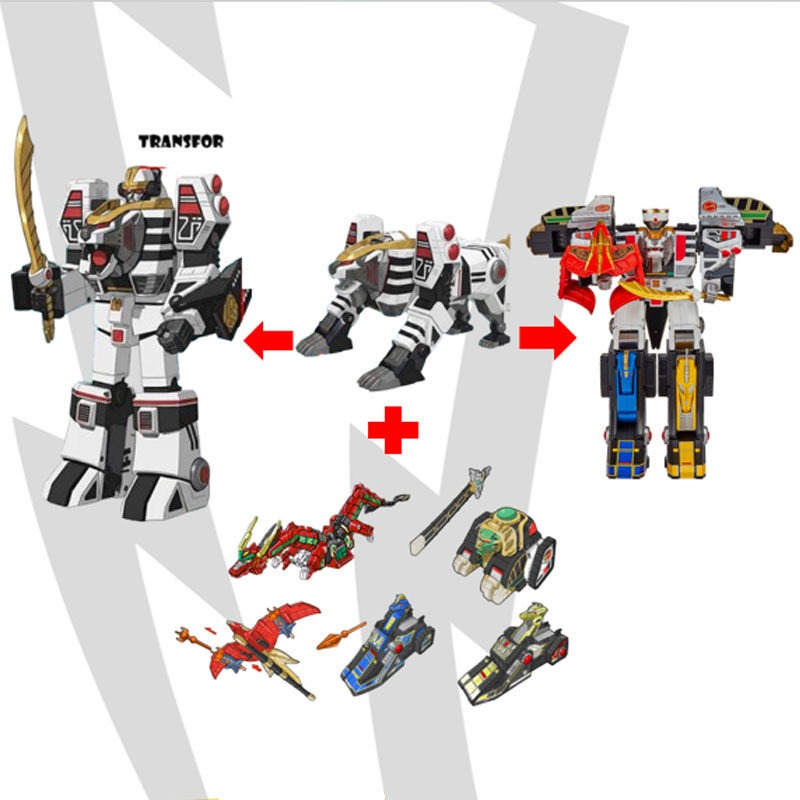 Anime Power Rangers White Tige - đánh giá và giá Model Kit Megazord